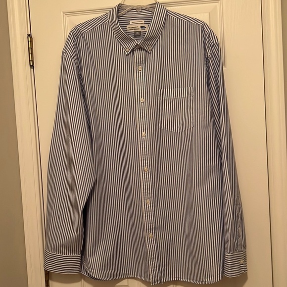 Mens Old Navy Pin Striped Button Down L/S Shirt - XXL - Picture 1 of 3